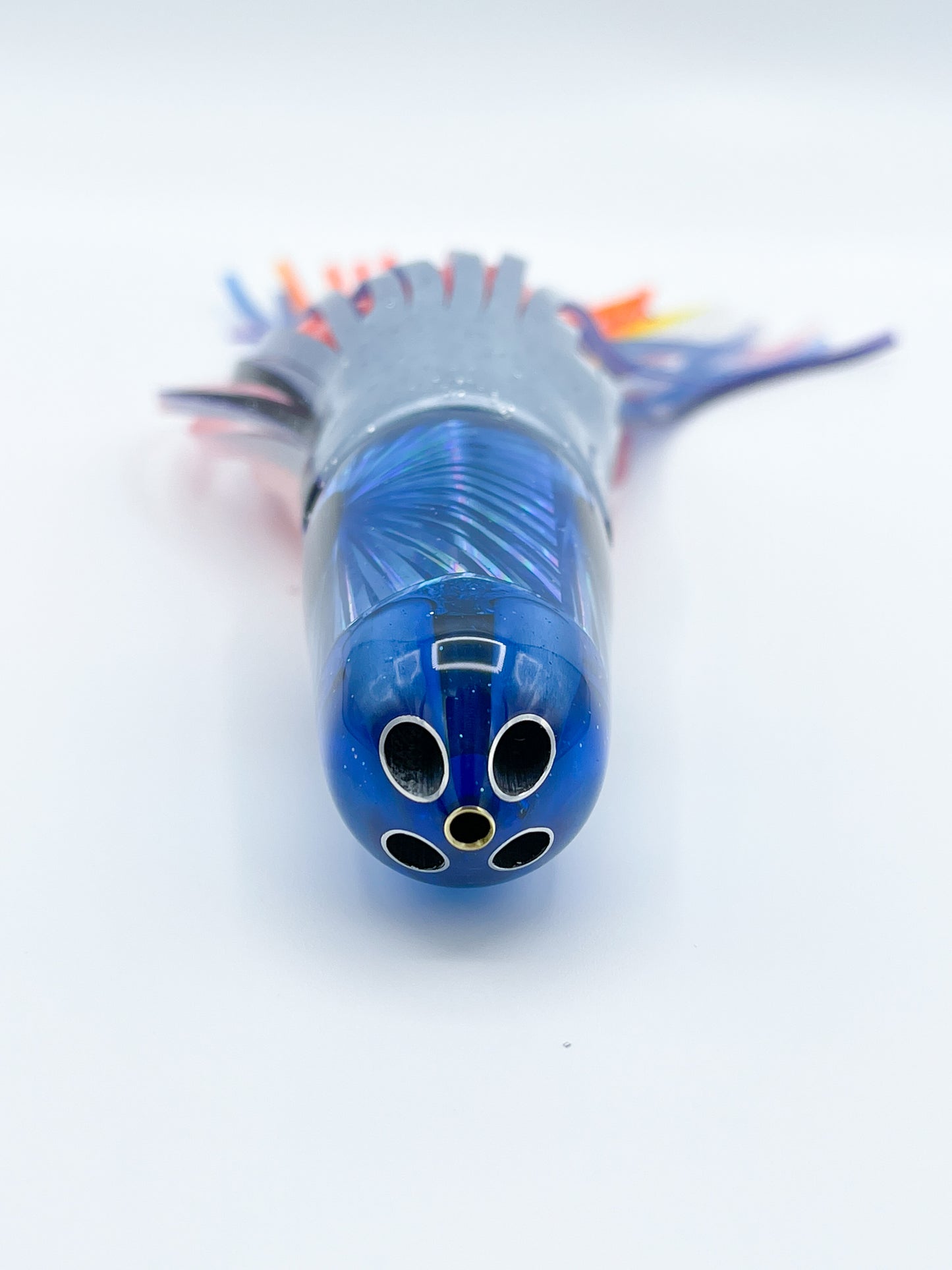 9" 4-Hole Jet Ice Blue with Resin Eye