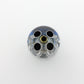 9" 4-Hole Jet Black Blue Hat