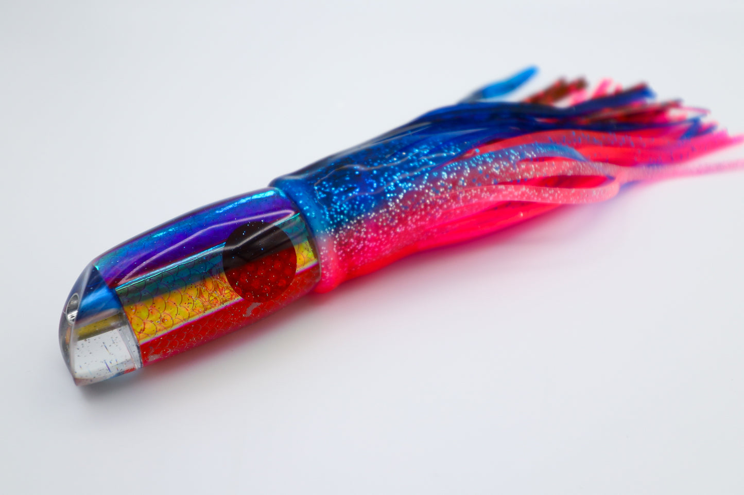 7" Reverse Blue Hat - Pink