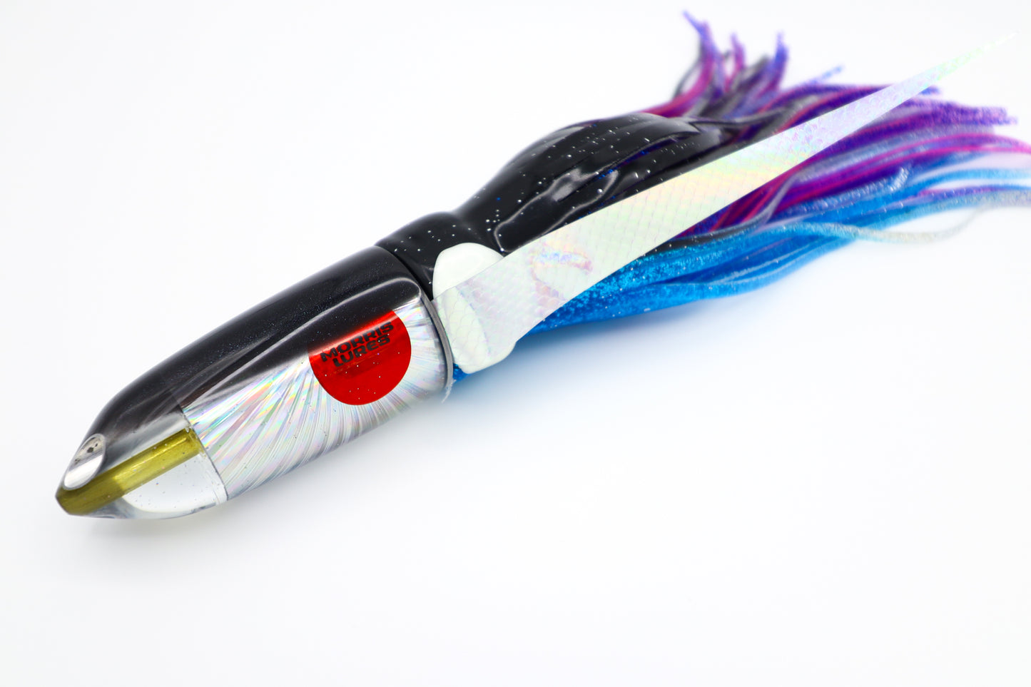 9" Jet Black Pearl Hat w/ Fish Wings