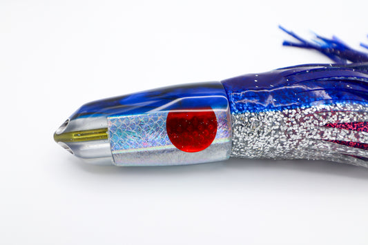 9" 4-Hole Jet Black Blue Pearl Hat