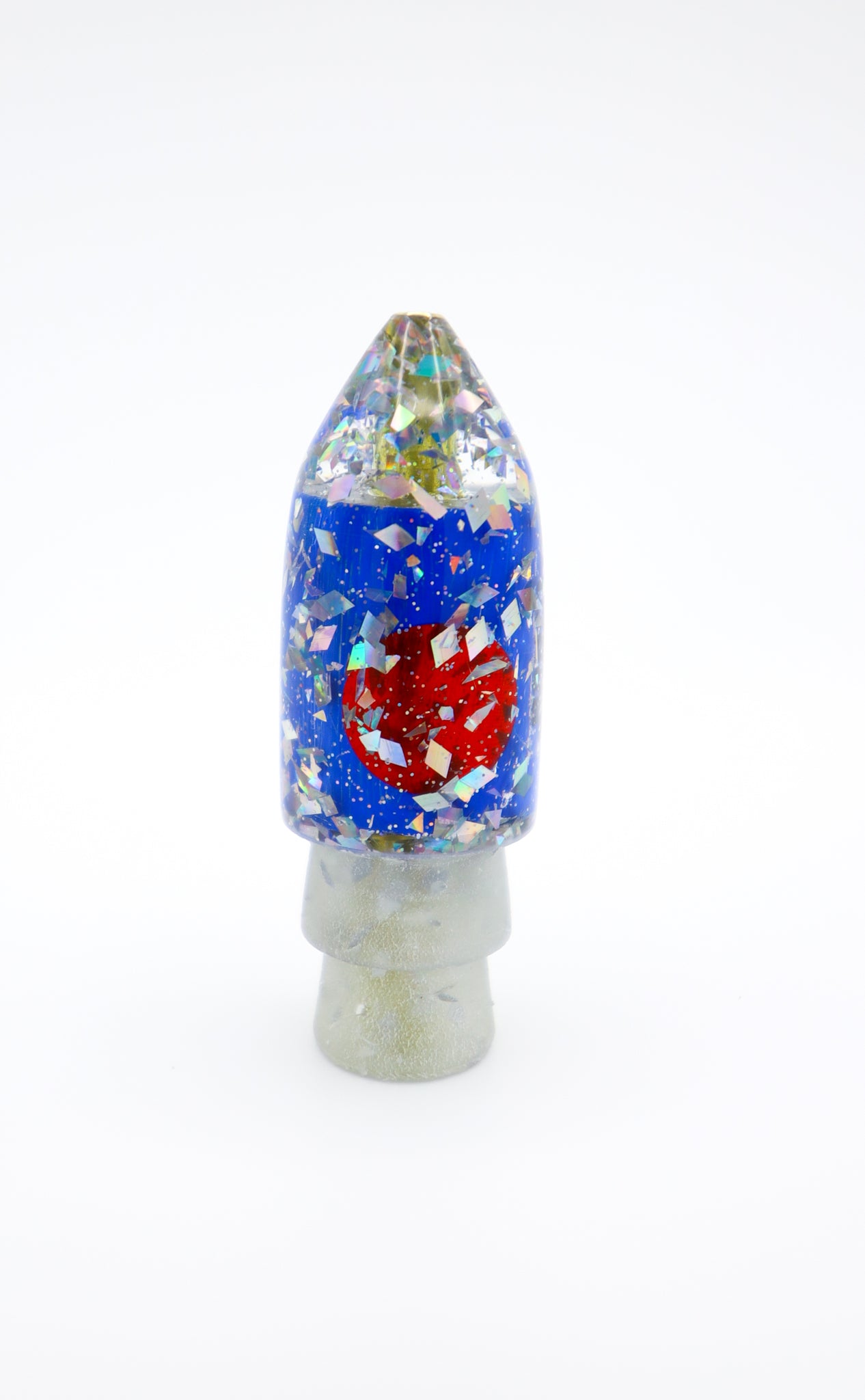 6" Blue Bullet Snow Globe