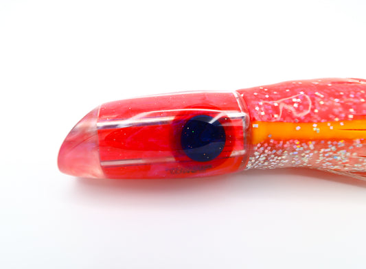 7" Reverse Jet Pink Pearl Swirl Resin Eye