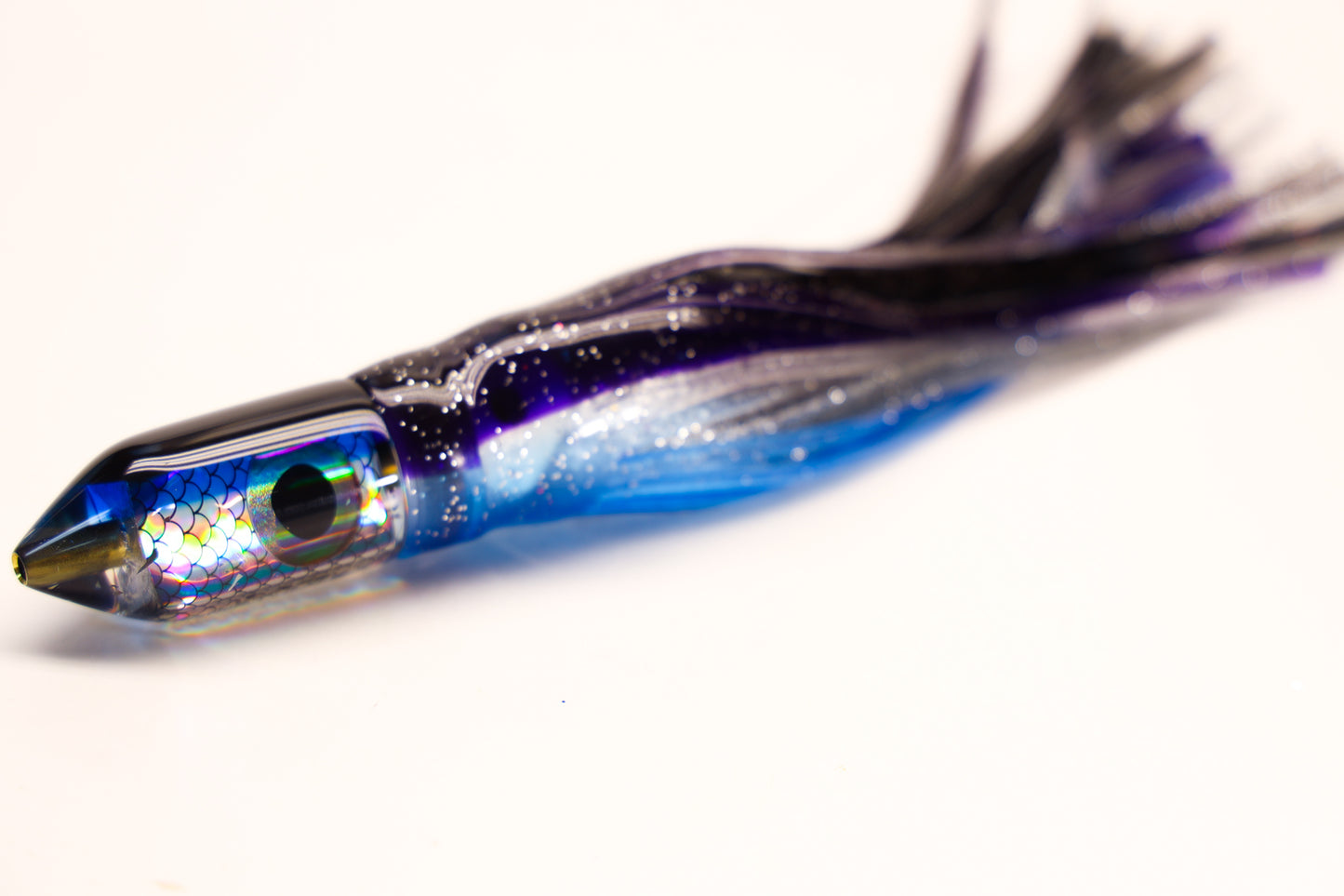 7" Bullet Black and Blue Hat Fish Eye
