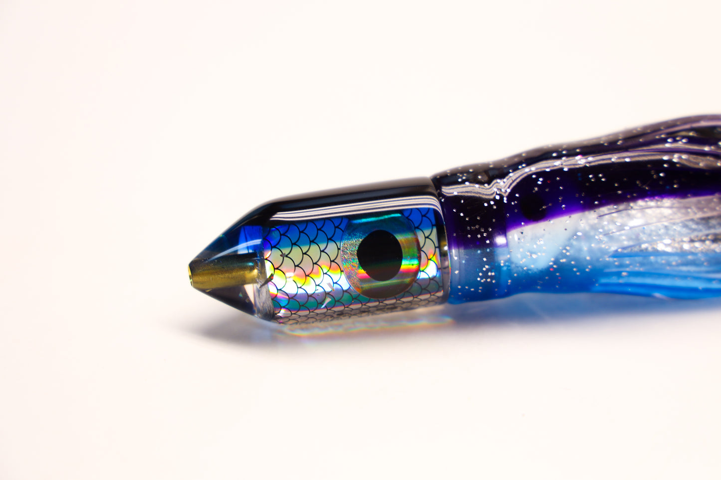 7" Bullet Black and Blue Hat Fish Eye