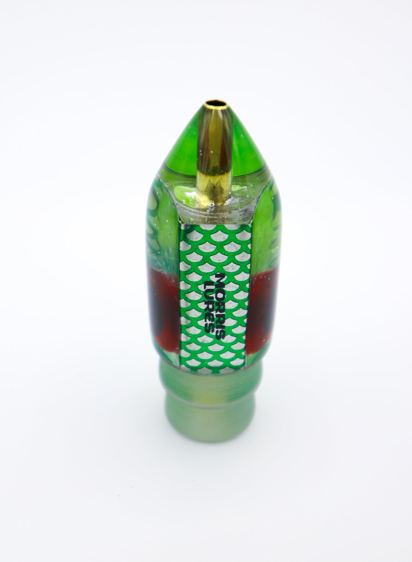 7" Bullet Pearl Hat Green Fish