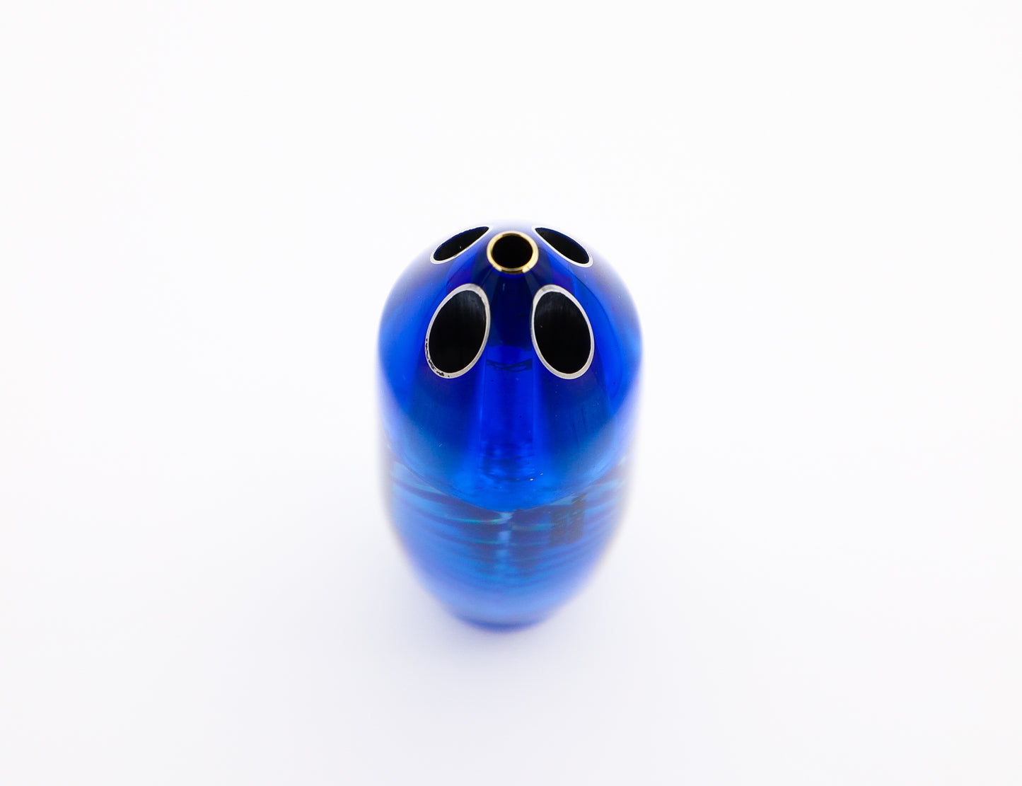 9" 4-Hole Jet Ice Blue with Resin Eye