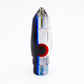 7" 4-Hole Jet Black Hat Blue Stripe