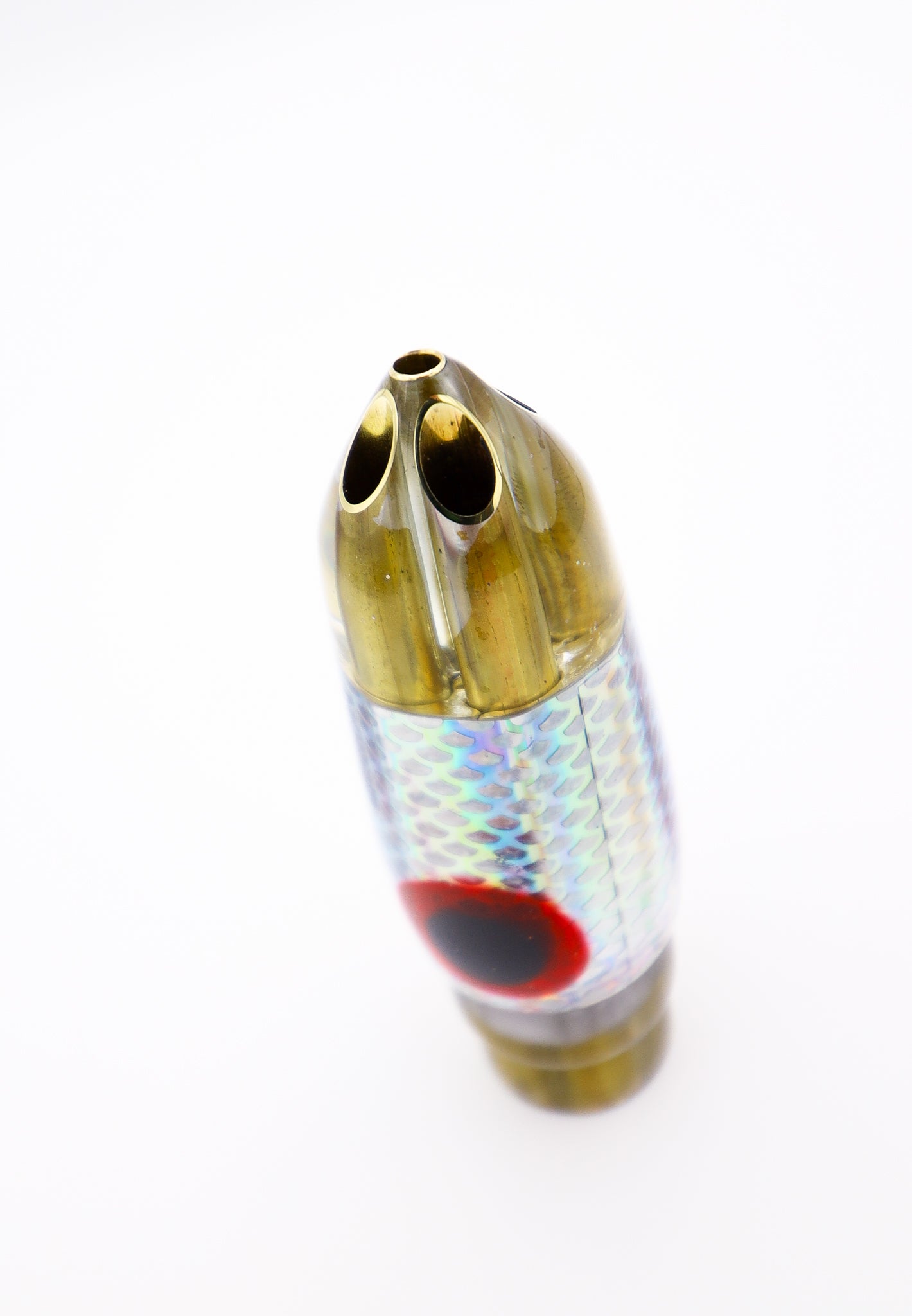 -NEW SHAPE-  7" 4-Hole Jet Silver Fish
