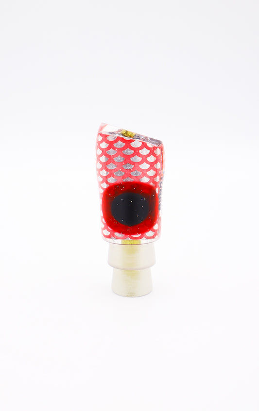 6" Cherry Bomb Pink Fish Resin Eye