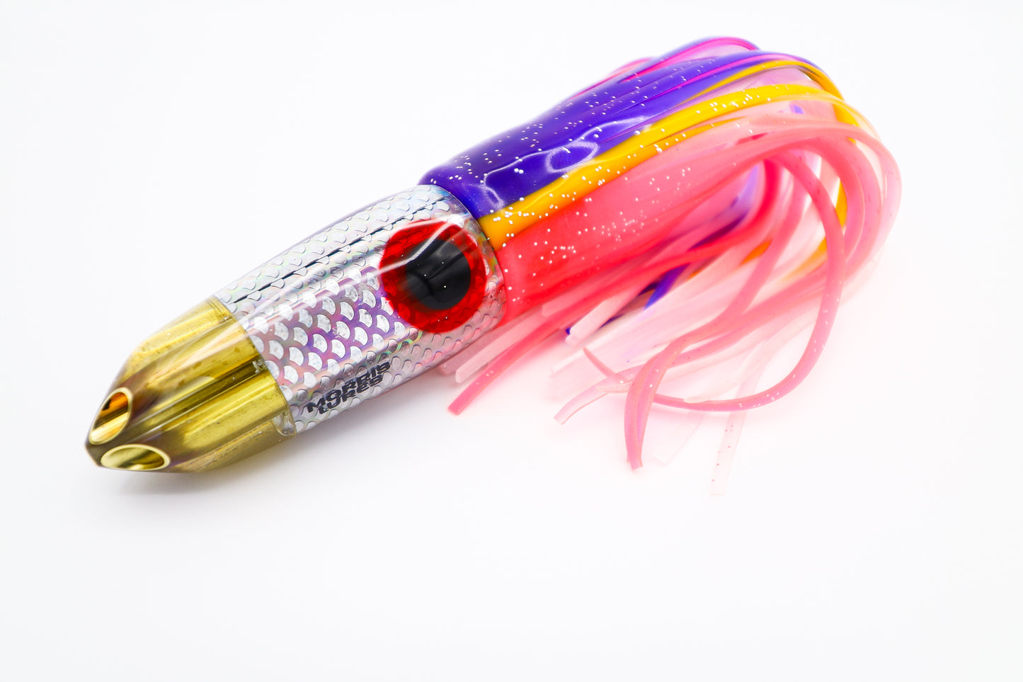 -NEW SHAPE-  7" 4-Hole Jet Silver Fish