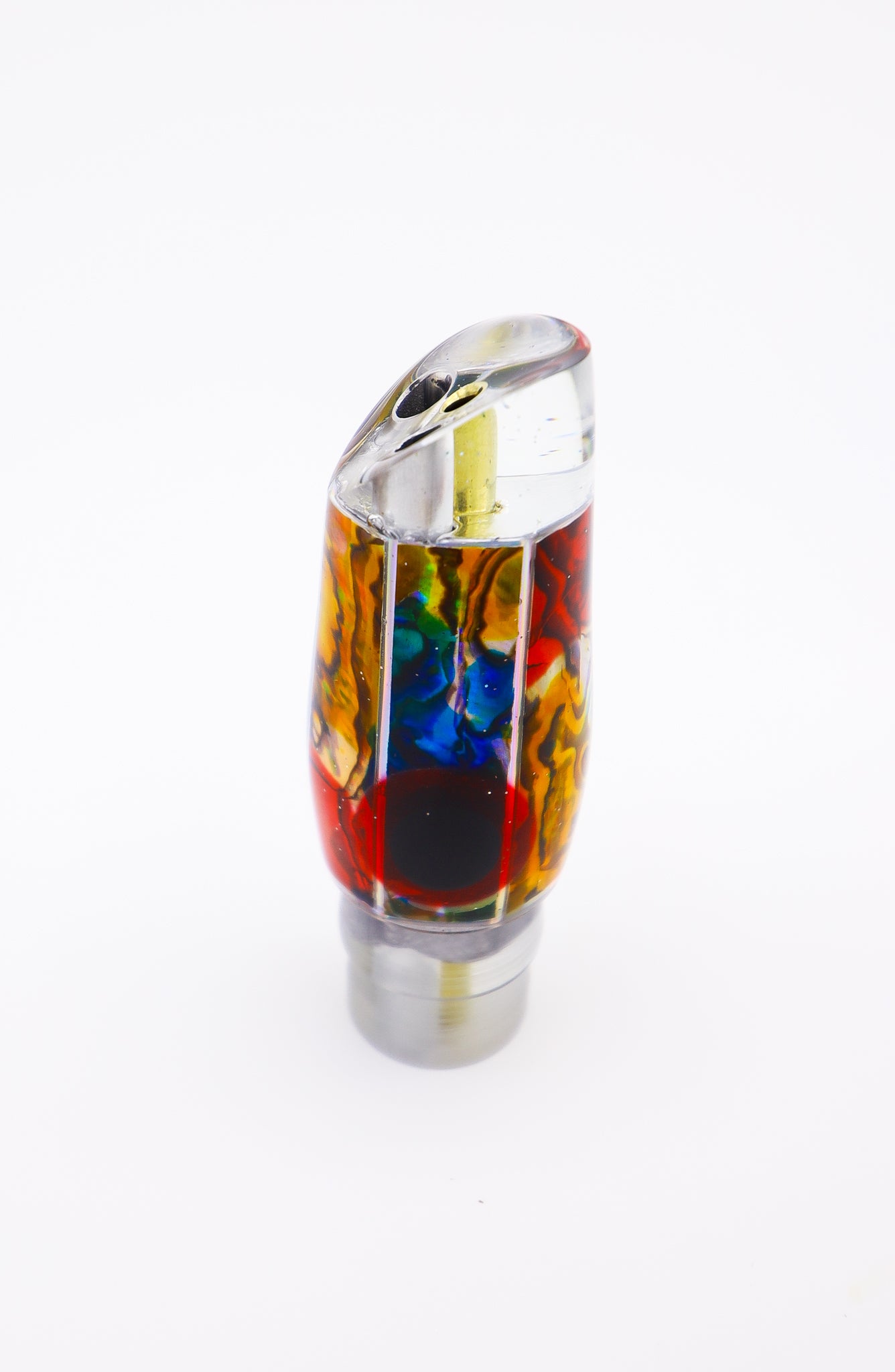 7" Reverse Jet Acid Abalone Shell