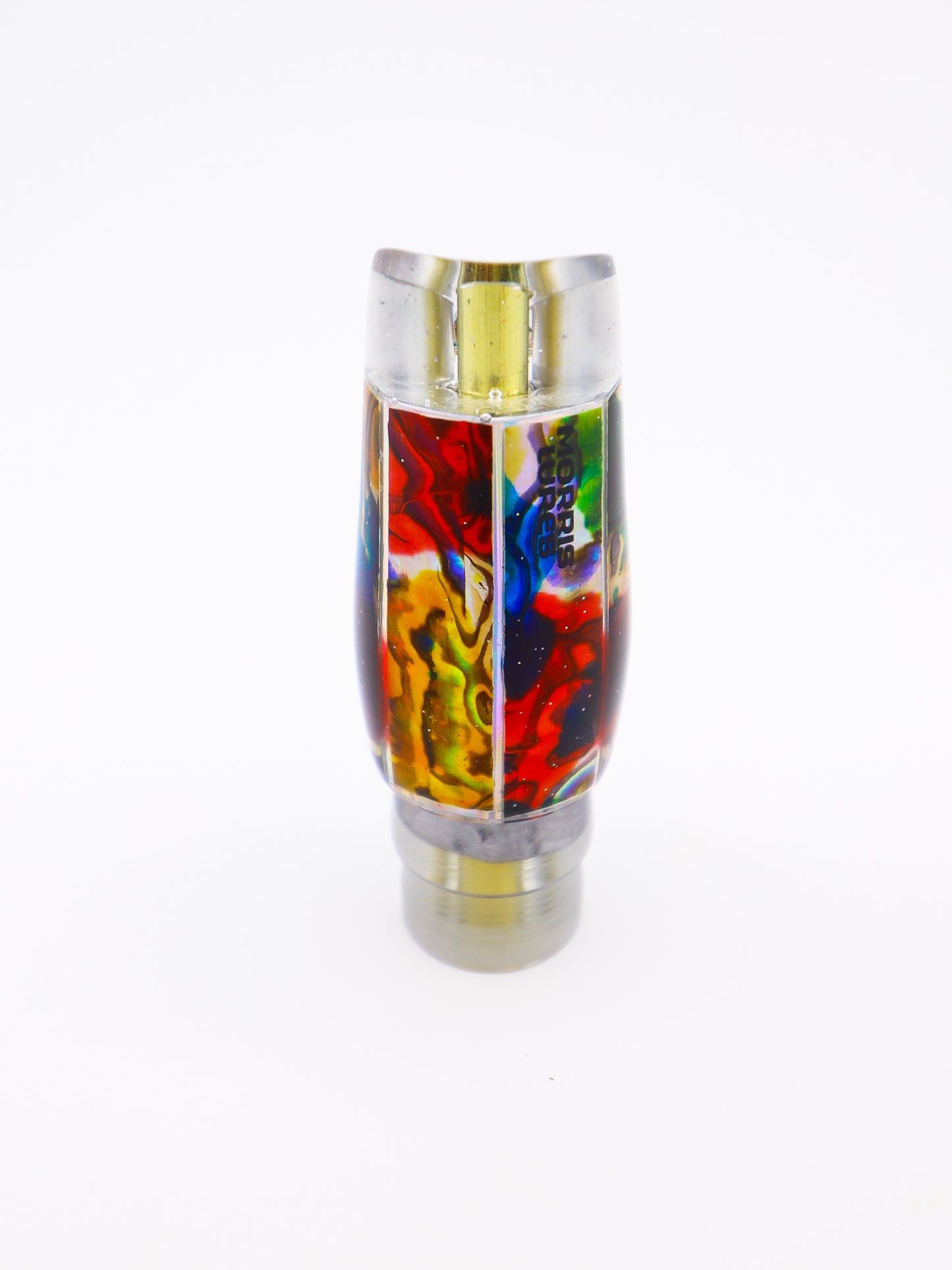 7" Reverse Jet Acid Abalone Shell