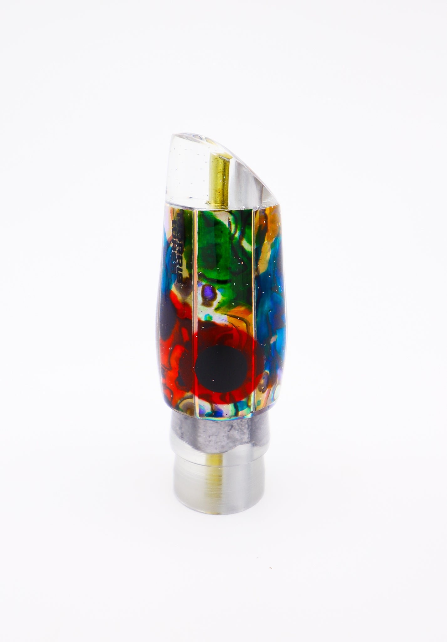 7" Reverse Jet Acid Abalone Shell