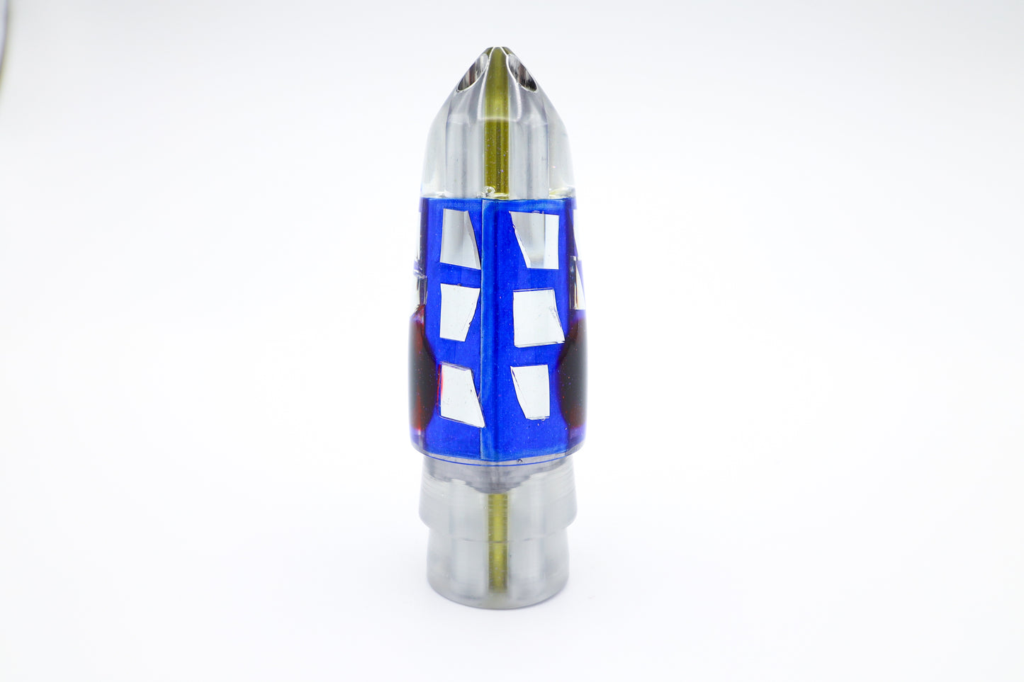 9" 4-Hole Jet Broken Glass Blue