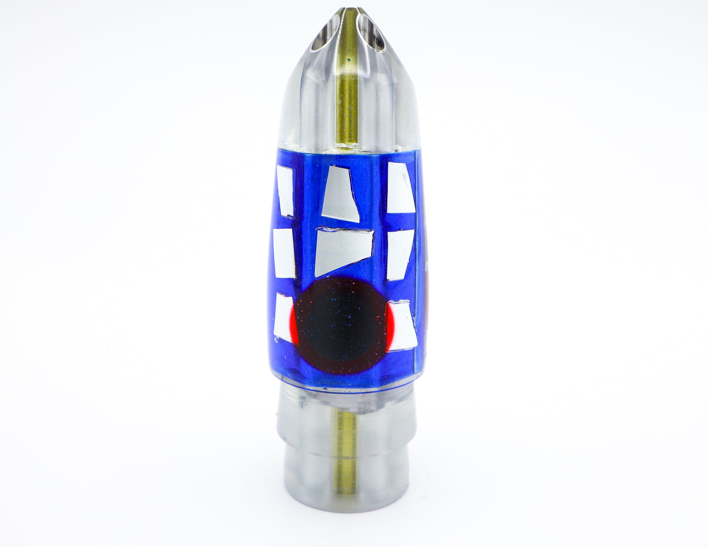 9" 4-Hole Jet Broken Glass Blue